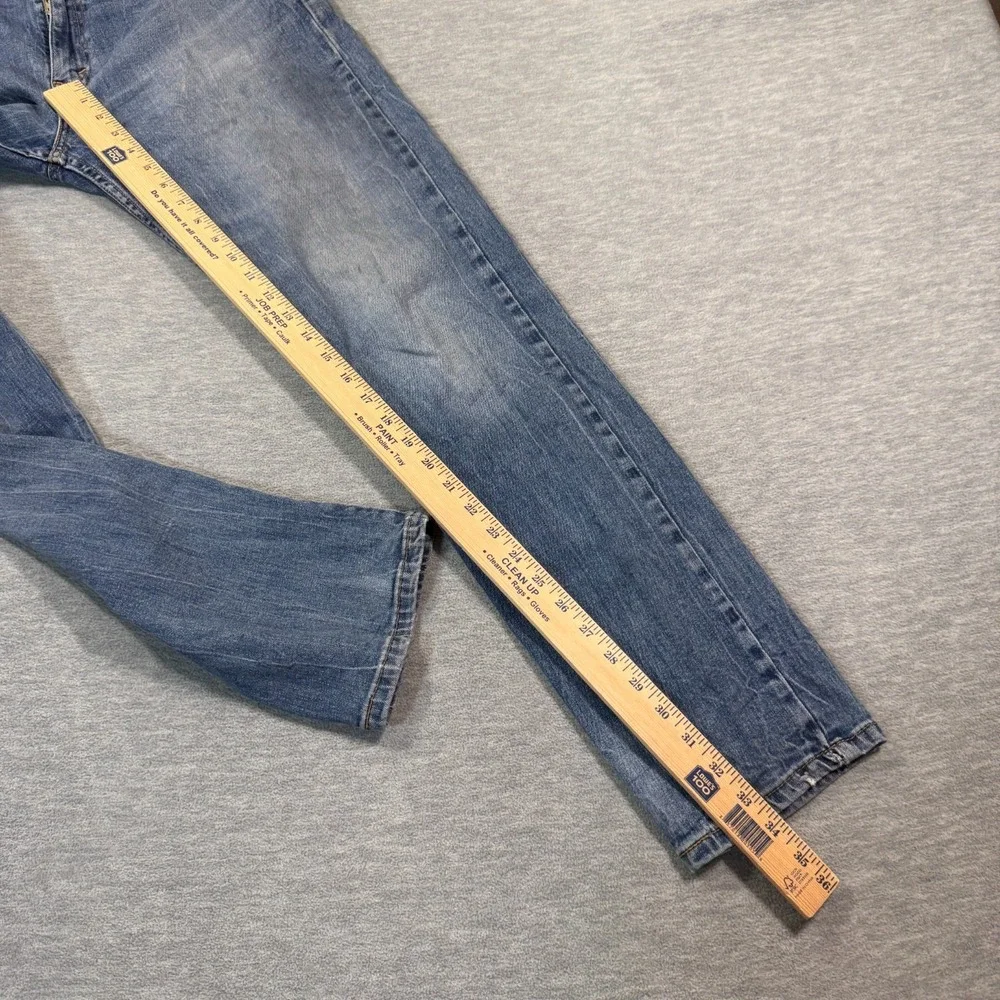 Levi's‎ 502 Pants Men 32x32 Blue Straight Fit Taper Stretch Cotton Chino Jeans